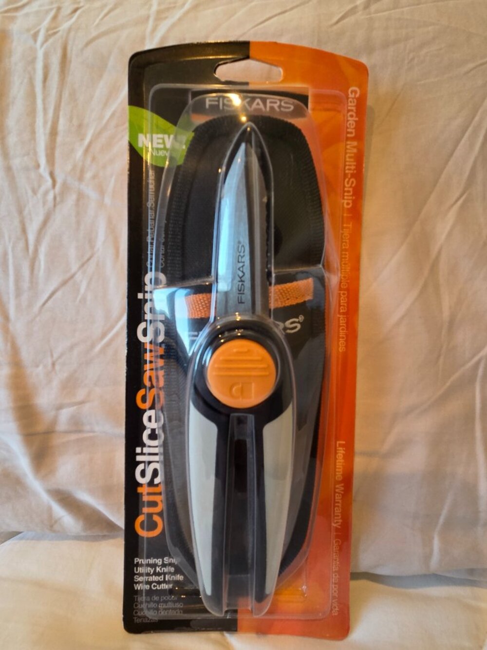 Fiskars CutSliceSawSnip Garden Multi-Snip Tool with Sheath - NEW